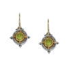 Solid 18K Gold & Sterling Silver Medieval-Byzantine Drop Earrings