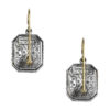 Gerochristo Solid 18K Gold & Sterling Silver - Medieval Drop Earrings