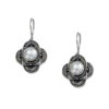 Sterling Silver & Pearls Medieval-Byzantine Drop Earrings