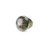 Gerochristo Solid 18K Gold & Silver Medieval Byzantine Cross Ring