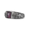 Gerochristo Sterling Silver & Garnet Medieval-Byzantine Band Ring