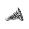 Gerochristo Sterling Silver Medieval Floral Band Ring