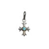 Gerochristo Sterling Silver Medieval Fleur de Lis Cross Pendant