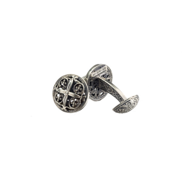 Sterling Silver Medieval-Byzantine Cross Cufflinks