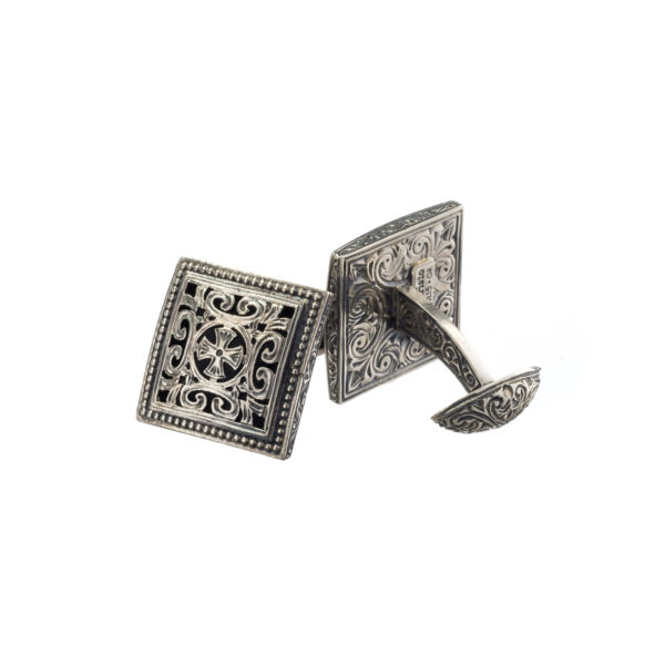 Sterling Silver Medieval-Byzantine Cross Cufflinks