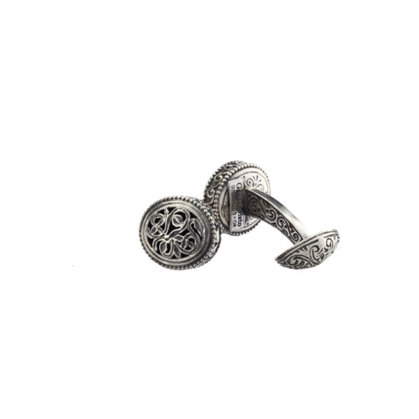 Sterling Silver Medieval Byzantine Filigree Cufflinks