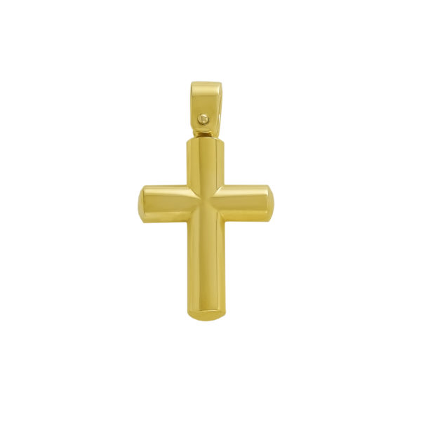 14K yellow Gold handmade cross.