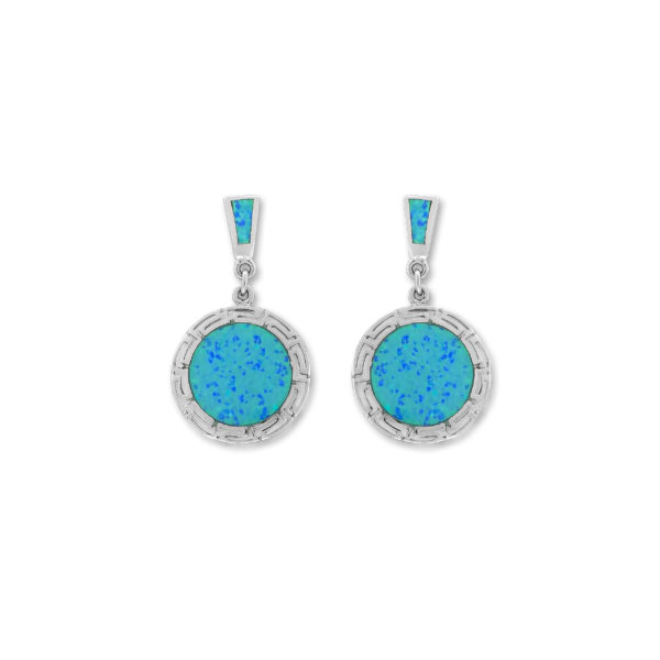 Silver 925, handcrafted earrings with Opal stone.