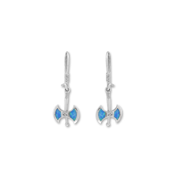 Silver 925, handcrafted earrings with Opal stone.