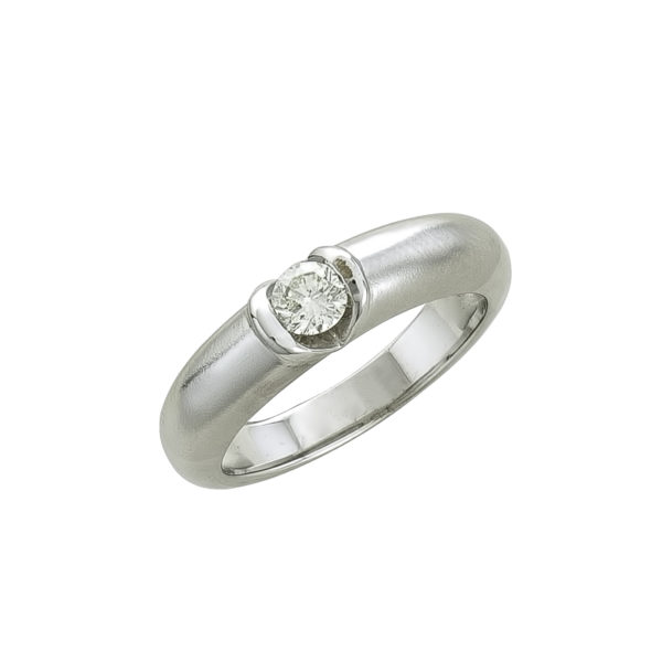 18K White Gold, handmade, Diamond ring.