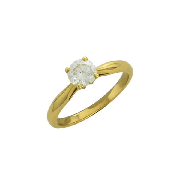 18K Yellow Gold Diamond ring.