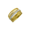 18K Gold and White Gold handmade, Diamond ring.