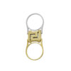14K Gold reversible with Greek key design flip ring.